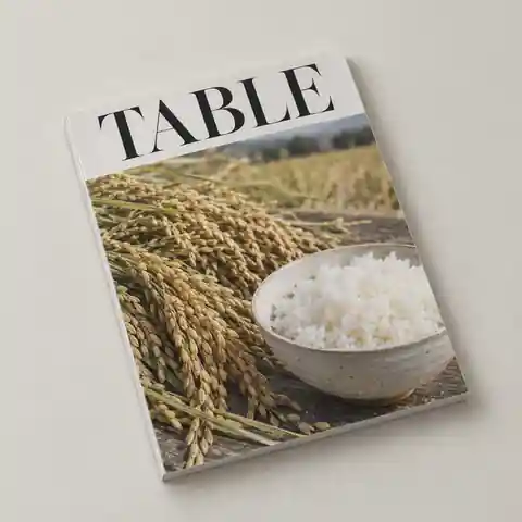 餐桌誌 No.07，封面是稻穗和一碗白飯